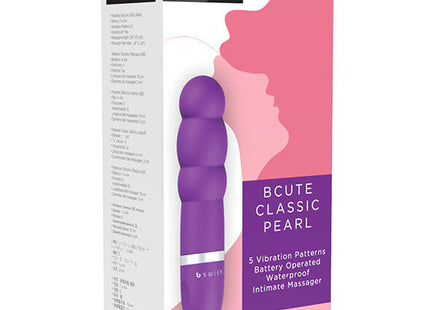 Lila b swish bcute classic pearl massager mit klassischem perldesign und silbernem akzentband, elegant und intim