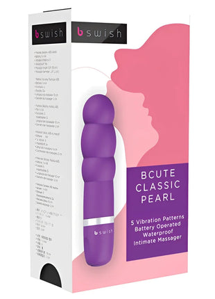 Lila b swish bcute classic pearl massager mit klassischem perldesign und silbernem akzentband, elegant und intim