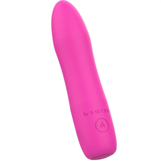 Ein leuchtend pinker bswish bcute infinite heat vibrator mit glattem silikonfinish und subtiler branding