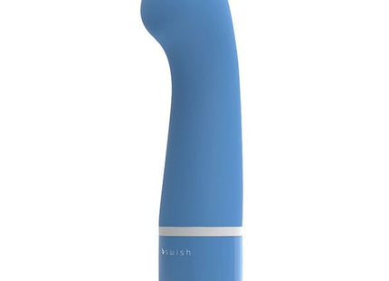 Blauer Silikon-Pleasure-Device mit weißem Band und Markennamen Bswish vom Modell B DesiRed Deluxe Curve