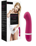 Ein lebhafter fuchsiasilikon-vibrator b swish bdesired deluxe curve rosa mit glatter, geschwungener form und weißem ring