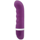 Lila silikonvibrationsstab b swish bdesired deluxe pearl royal flieder mit weißem akzentband am fuß