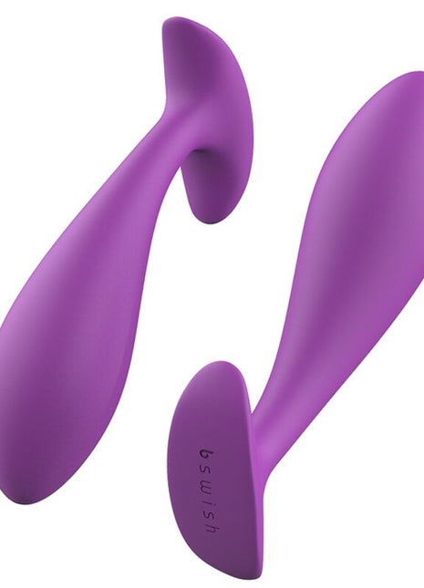 Lila silikon zweifach vibratoren mit ergonomischem design und eingraviertem s/m/sq logo für prostatic plug use