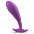 Lila silikon analplug mit glattem, gebogenem design und abgerundetem sockel b swish bfille basic prostatic plug orchidee