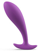 Lila silikon analplug mit glattem, gebogenem design und abgerundetem sockel b swish bfille basic prostatic plug orchidee