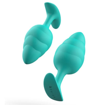 Teal silikon analplug mit glatter, konischer form und abgeflachtem sockel von b swish bfilled basic türkis