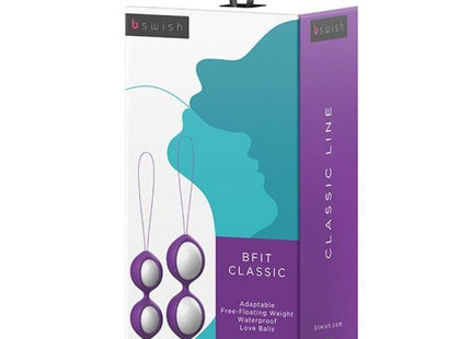B swish bfit classic violett love balls in lila und weiß in markenverpackung aus silikon