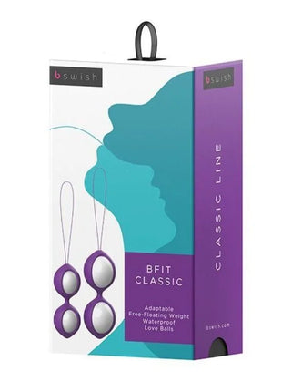 B swish bfit classic violett love balls in lila und weiß in markenverpackung aus silikon