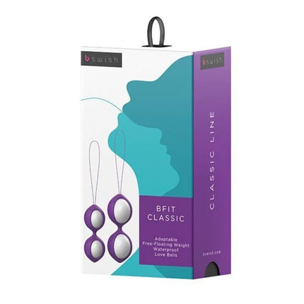B swish bfit classic violett love balls in lila und weiß in markenverpackung aus silikon