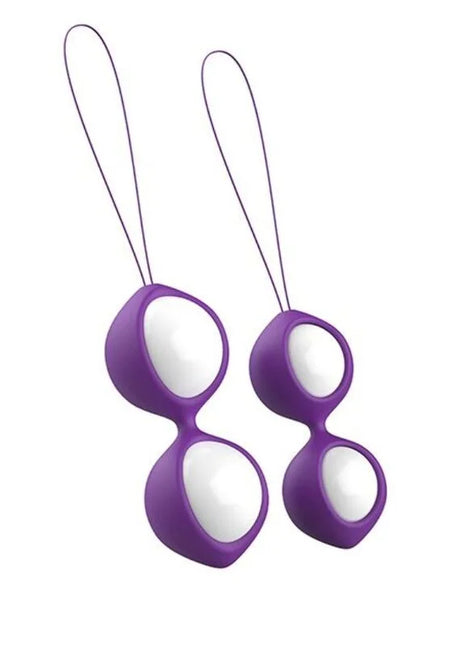 Violette und weiße silikon-ei-förmige perlen mit dünnen riemen b swish bfit classic violet