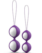 Lila und weiße silikon eiförmige vibrator mit schlaufengriff b swish bfit classic violet