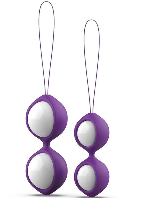 Lila und weiße silikon eiförmige vibrator mit schlaufengriff b swish bfit classic violet