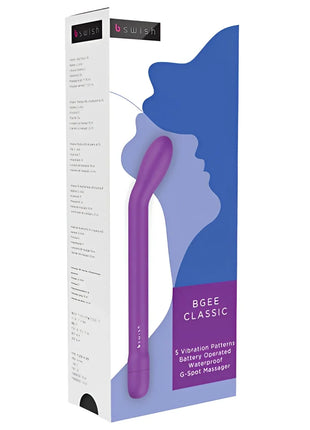 B swish bgEE classic burgundy g-punkt massager in ergonomischem design aus silikongummi in purpur