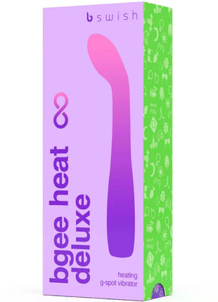 B swish bg ee heat infinite deluxe wiederaufladbarer lavendel silikon g punkt vibrator in lila pink gradient verpackung
