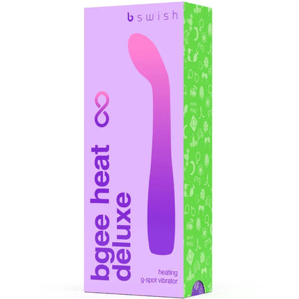 B swish bg ee heat infinite deluxe wiederaufladbarer lavendel silikon g punkt vibrator in lila pink gradient verpackung
