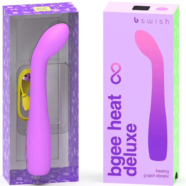Lila silikon bswish bgee heat deluxe g-punkt vibrator mit gebogenem griff und integriertem usb lade kabel