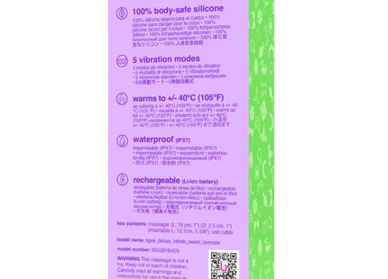 B swish bgée heat infinite deluxe lavendel silikonbody massager mit glatter oberfläche und weichen konturen für intime anwendung