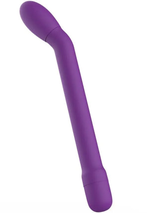 Lila silikon vibrator mit gebogener form und fünf geschwindigkeiten von b swish für g-punkt stimulation