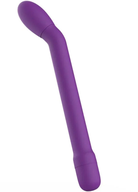 Lila silikon vibrator mit gebogener form und fünf geschwindigkeiten von b swish für g-punkt stimulation