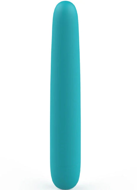 Tealfarbener, glatter, zylindrischer vibrator aus silikon b swish bgood infinite deluxe wiederaufladbar