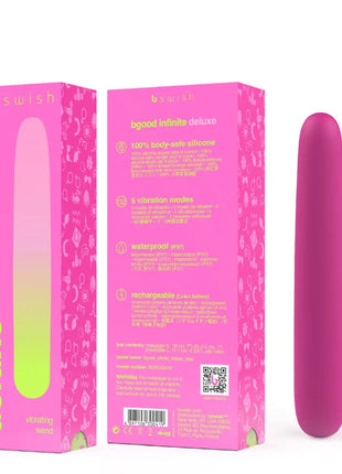Pink und limettengrüner gradient silikon vibrator von b swish bgood infinite deluxe wiederaufladbar
