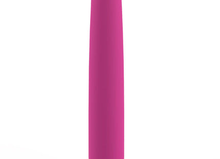 Ein schlanker magenta silikon vibrator mit matter oberfläche und glattem rundem design von b swish