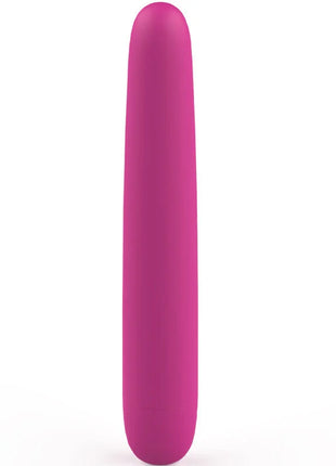 Ein schlanker magenta silikon vibrator mit matter oberfläche und glattem rundem design von b swish