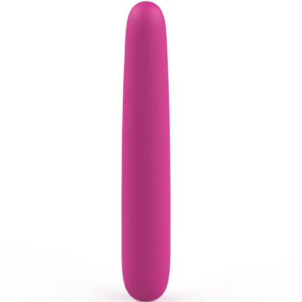 Ein schlanker magenta silikon vibrator mit matter oberfläche und glattem rundem design von b swish