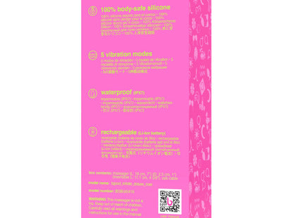 Pinkfarbene kartonverpackung des bswish bgood infinite deluxe wiederaufladbaren silikonvibrators