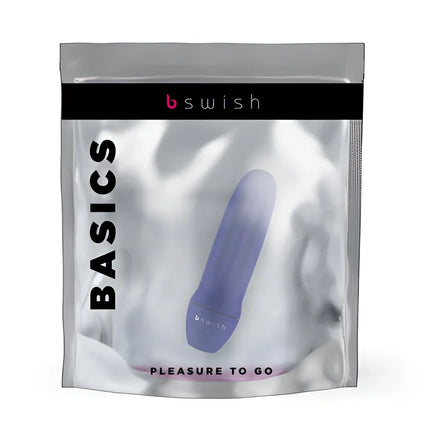 B swish bmīne klassisches mitternachtsblau silikon pleasure toy in klarer verpackung mit purpurfarbenem verlauf
