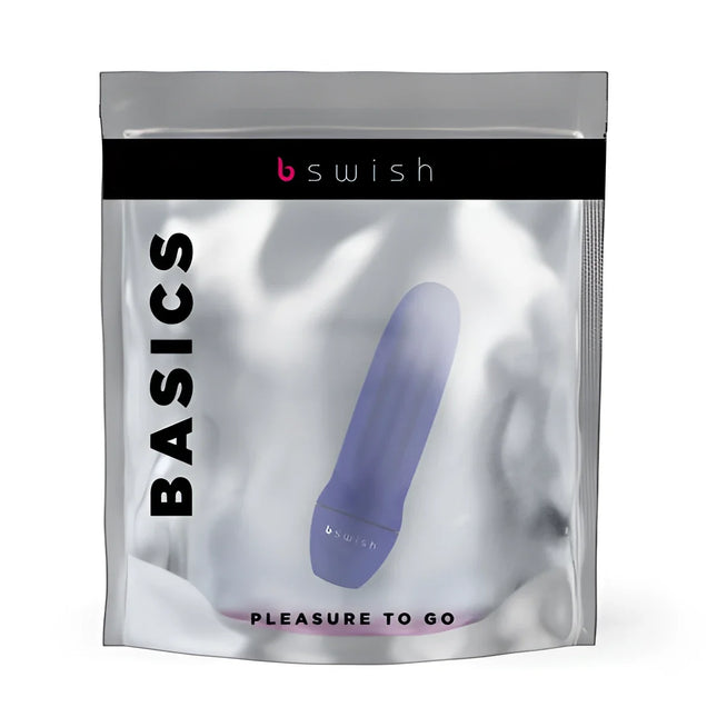 B swish bmīne klassisches mitternachtsblau silikon pleasure toy in klarer verpackung mit purpurfarbenem verlauf