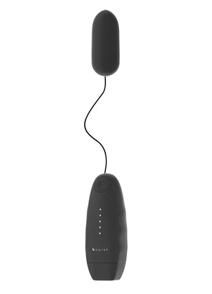 Schwarzer silikon vibrierender bullet von B Swish Bnaughty classic mit schlankem design und dünner verbindung