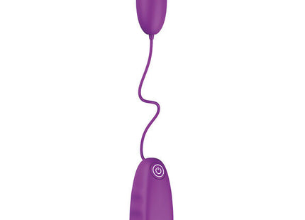 Lila silikon vibrierendes ei mit passender schnur und power-knopf am grund b swish bnaaughty classic vibrierbullet