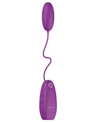 Lila silikon vibrierendes ei mit passender schnur und power-knopf am grund b swish bnaaughty classic vibrierbullet