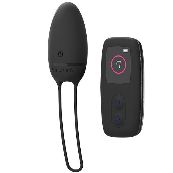 Schwarzer b swish bnaaughty premium unleashed eivibrator mit schlaufenhandgriff und fernbedienung mit beleuchteten tasten