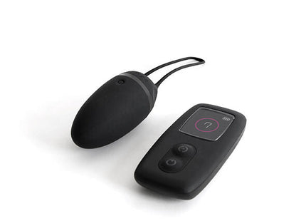 Blacker silikon ei-förmiger vibrator mit schlaufenkordel und passender fernbedienung von b swish bnaaughty premium unleashed schwarz