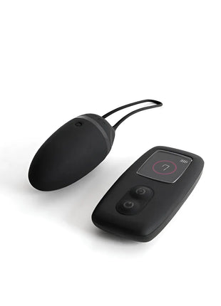 Blacker silikon ei-förmiger vibrator mit schlaufenkordel und passender fernbedienung von b swish bnaaughty premium unleashed schwarz