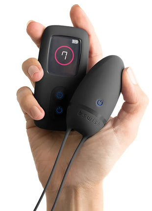 Schwarzes bswish bnaughty premium unleashed ergonomisch geformtes erwachsenenspielzeug mit digital fernbedienung