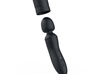 Schwarzer b swish bthrilled vibrator stab aus silikon mit abnehmbarem kopf und bedientasten