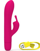 Wiederaufladbarer vibrator b swish bwild bunny in rosa silikon mit vibrierendem osterhasen-design