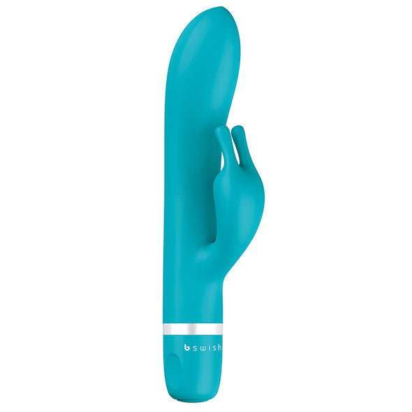 Tealfarbener b-swish bwild classic bunny rabbit vibrator aus glattem material mit silbernem akzentband