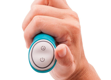 Teal und weiße ovale handvibrator mit zwei kreisförmigen tasten b swish bwild deluxe bunny rabbit vibrator jade