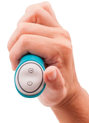 Teal und weiße ovale handvibrator mit zwei kreisförmigen tasten b swish bwild deluxe bunny rabbit vibrator jade