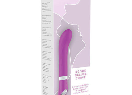 B swish b good deluxe curve flieder intimer massager in lila mit schlankem design und silbernem akzentband