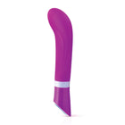 Lila silikon vibrierender wand b swish b good deluxe curve flieder mit weißem ring und gebogenem spitzenende