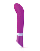 Lila silikon vibrierender wand b swish b good deluxe curve flieder mit weißem ring und gebogenem spitzenende
