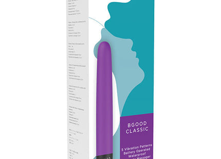 Lila b swish guter klassischer himbeer massager mit glattem körper und schwarzer grundlage