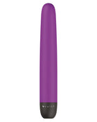Lila b swish vibrierender massagestab mit matter oberfläche und schwarzer basis für klassischen himbeer spaß