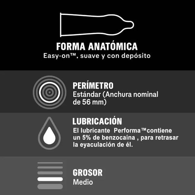 DUREX - VERLÄNGERTES VERGNÜGEN VERZÖGERT 12 EINHEITEN - Kondome