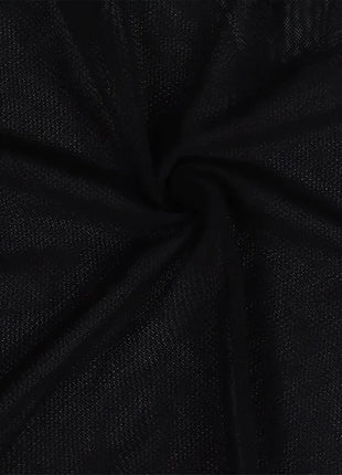 Babydoll aus Spitze & Tüll mit Blumendetails in Schwarz - Babydoll